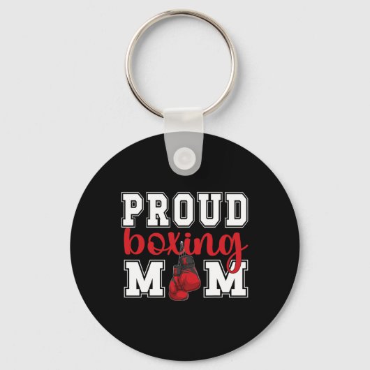 Porte-clés Maman de boxe fière Maman de boxe Mère de boxe (Recto)