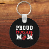Porte-clés Maman de boxe fière Maman de boxe Mère de boxe (Recto)