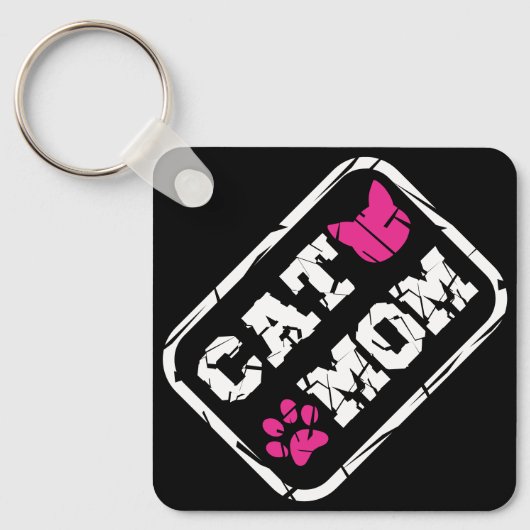 Porte-clés Maman de chat (Recto)