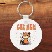 Porte-clés Maman de chat | Kitty Lover | Pet Mama (Recto)