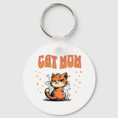 Porte-clés Maman de chat | Kitty Lover | Pet Mama (Verso)
