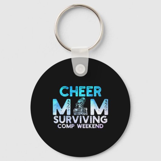 Porte-clés Maman de cheerleader survivant le week-end de comp (Recto)