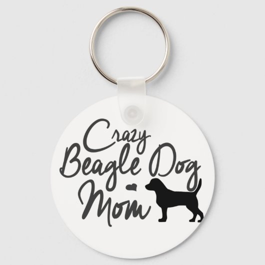 Porte-clés Maman de chien Beagle fou (Recto)