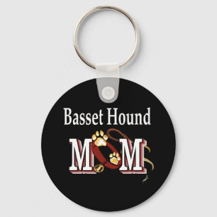 Porte-clés MAMAN de chien de Basset Hound