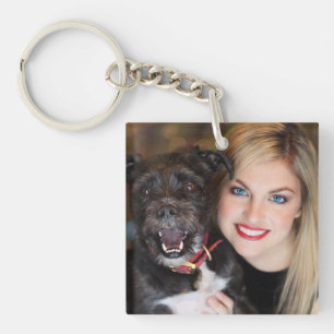 Porte-clés Maman de Chien Et Photo de Chien