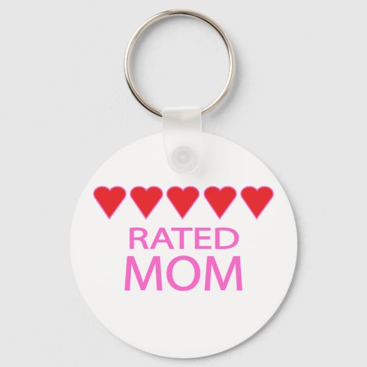 Porte-clés Maman de cinq coeurs (Recto)