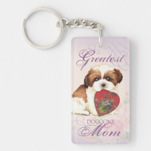 Porte-clés Maman de coeur de Shih Tzu