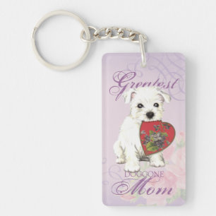 Porte-clés Maman de coeur de Westie