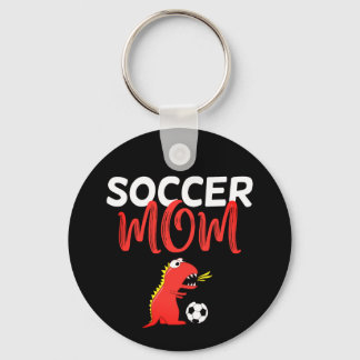 Porte-clés Maman de football mignon T-Rex dinosaure