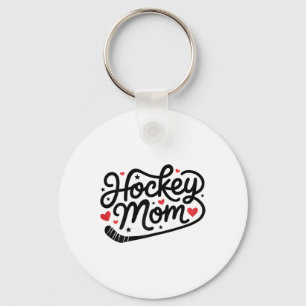 Porte-clés Maman de hockey adorable joueuse de hockey Mère