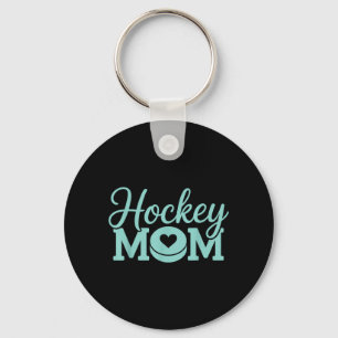 Porte-clés Maman de hockey Femme Joueuse de hockey sur glace