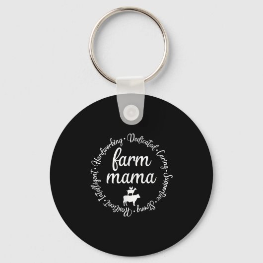 Porte-clés Maman de la ferme Travailleuse Dévouée Chèvre Poul (Recto)