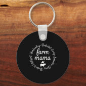 Porte-clés Maman de la ferme Travailleuse Dévouée Chèvre Poul (Recto)