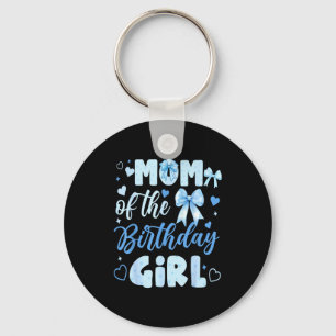 Porte-clés Maman de la fille d'anniversaire arc bleu mignon a