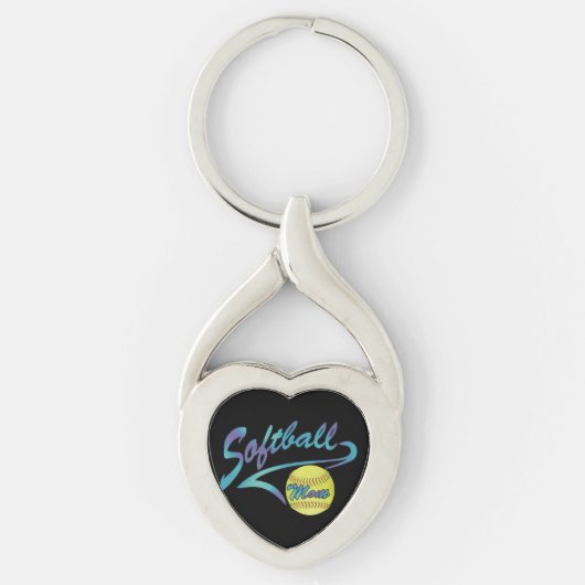 Porte-clés Maman de softball à frappe rapide queue athlétique (Devant)