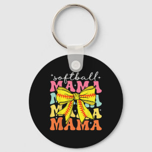 Porte-clés Maman de softball Coquette Arc Maman de softball F