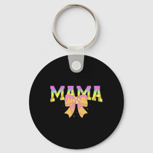 Porte-clés Maman de softball Glace qui dégouline Match de fam