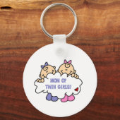 Porte-clés Maman de Twin Girls (Recto)