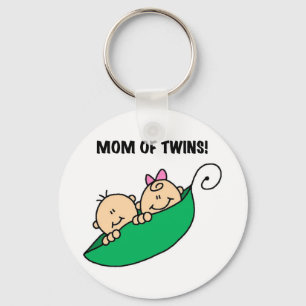 Porte-clés Maman de Twins-Peas dans un Pod Tshirts et cadeaux