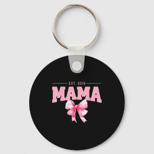 Porte-clés Maman est coquette rose rétro noeud pap 2016 maman