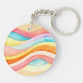 Porte-clés Maman esthétique de la plage côtière rétro (Dos)