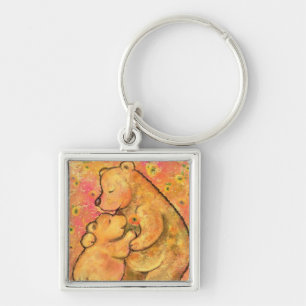 Porte-clés Maman et bébé ours - Ajouter votre photo / Texte /