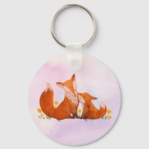 Porte-clés Maman et bébé renard