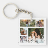 Porte-clés Maman Famille Photo Collage de messages spéciaux (Devant)