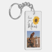 Porte-clés Maman Famille Photo Collage Tournesol (Devant gauche)