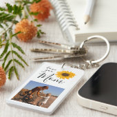 Porte-clés Maman Famille Photo Collage Tournesol (Devant droit)