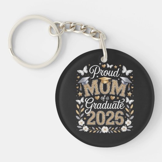 Porte-clés Maman fière d'une diplômée de 2026 (Devant)