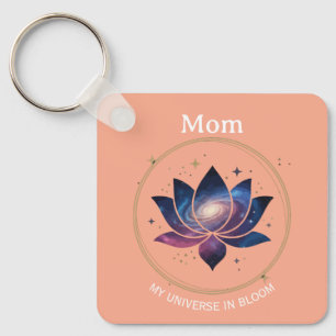 Porte-clés Maman Fleur de Lotus Cosmique en Fleur