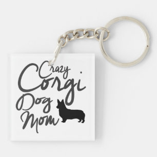 Porte-clés Maman folle de chien de corgi
