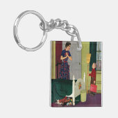 Porte-clés Maman, j'ai nettoyé ma pièce ! (Devant gauche)