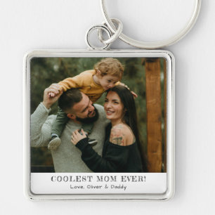 Porte-clés Maman la plus géniale que jamais Photo Souvenirs d