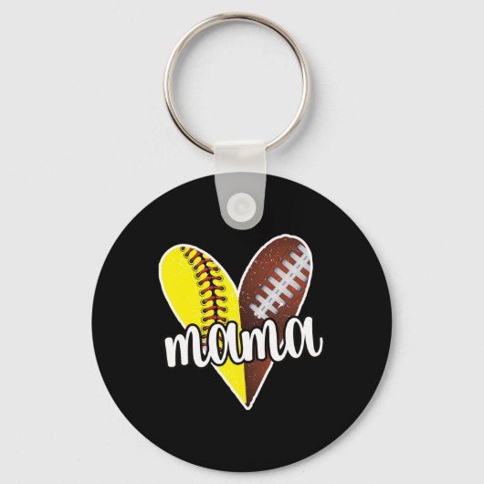Porte-clés Maman Ller fière Softll Footll Player Ll maman (Recto)