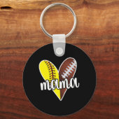 Porte-clés Maman Ller fière Softll Footll Player Ll maman (Recto)