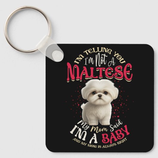 Porte-clés Maman Maltaise dit que je suis une maman de bébé e (Recto)