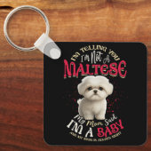 Porte-clés Maman Maltaise dit que je suis une maman de bébé e (Recto)