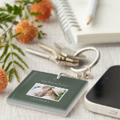 Porte-clés Maman mignon script moderne cadeau photo (Devant Droit)