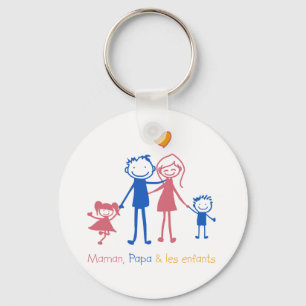 Porte-clés Maman, Papa & les enfants