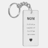 Porte-clés Maman/perte d'un être aimé photo sentimental coeur (Devant gauche)