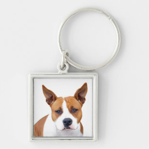 Porte-clés Maman Pitbull Sauvetage Chien Chiot Adoption Papa