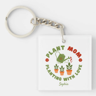 Porte-clés Maman plante Planter Avec Amour Personnalisé