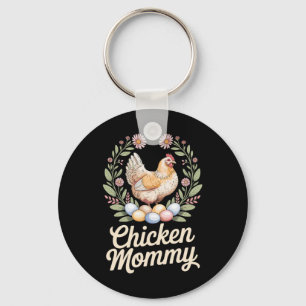 Porte-clés Maman poulet Maman poule Mère Fermière Volaille Mè