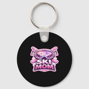 Porte-clés Maman skieuse ski fête des mères maman hiver