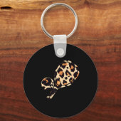 Porte-clés Maman sportive guépard léopard pickleball paddleba (Recto)