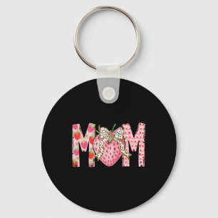 Porte-clés Maman Strawberry Coquette Nœud Joyeuse Saint-Valen