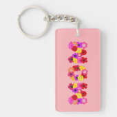Porte-clés Maman Typographie Florale (Devant)