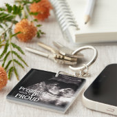 Porte-clés Maman Ultrasound fière typographie mère (Devant Droit)